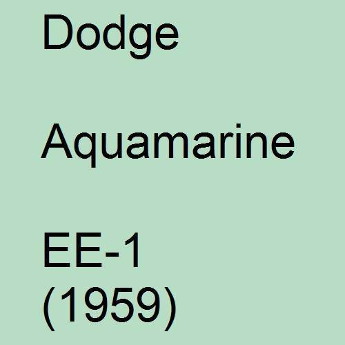 Dodge, Aquamarine, EE-1 (1959).